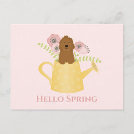 水やり缶の中のゴルデンドール ポストカード