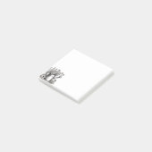 水やり缶、白黒アート、春アート ポストイット (アングル)