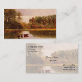 水やり風景の中の牛アルバート・ビエルシュタット 名刺 (正面/裏面)