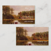 水やり風景の中の牛アルバート・ビエルシュタット 名刺 (正面/裏面)