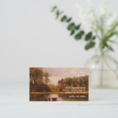 水やり風景の中の牛アルバート・ビエルシュタット 名刺 (スタンド正面)