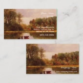 水やり風景の中の牛アルバート・ビエルシュタット 名刺 (正面/裏面)