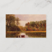 水やり風景の中の牛アルバート・ビエルシュタット 名刺 (裏面)