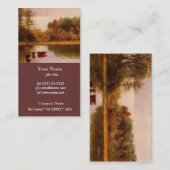 水やり風景の中の牛アルバート・ビエルシュタット 名刺 (正面/裏面)