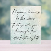 水やる気を起こさせる色感動的引用文 アクリルサイン (ニュートラル)