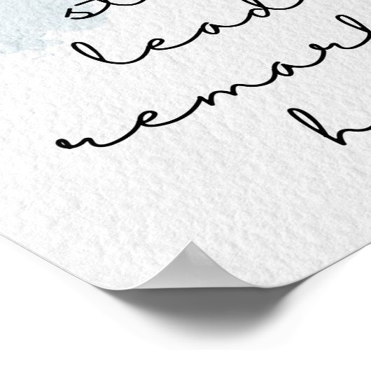 水やる気を起こさせる色感動的引用文 ポスター (角)