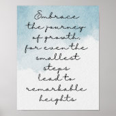 水やる気を起こさせる色感動的引用文 ポスター (正面)