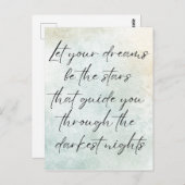 水やる気を起こさせる色感動的引用文 ポストカード (正面/裏面)