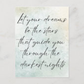 水やる気を起こさせる色感動的引用文 ポストカード (正面)