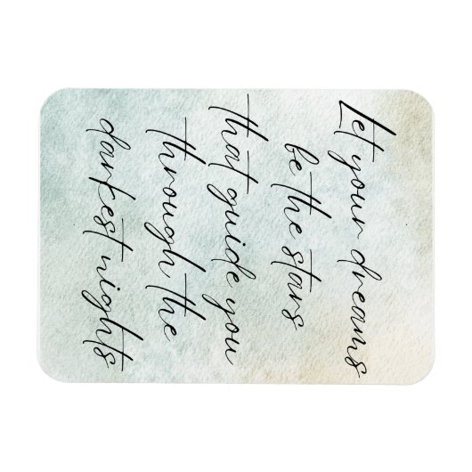 水やる気を起こさせる色感動的引用文 マグネット (横)