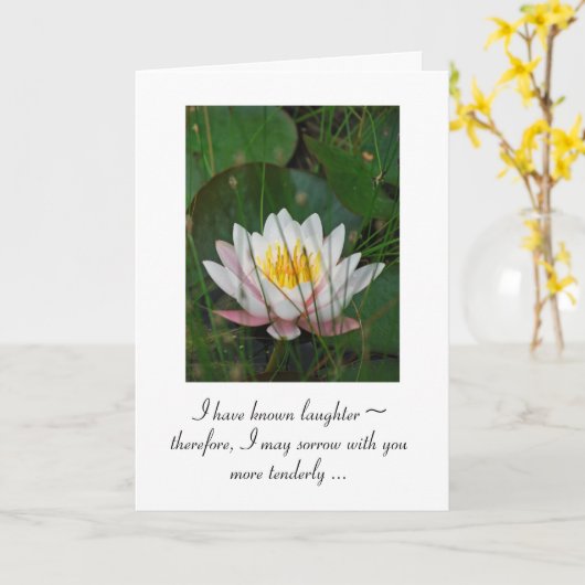 水ゆり同情カード カード (黄色い花)
