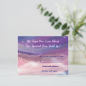 水ゆり池結婚式招待状返信カード 招待状 (スタンド正面)