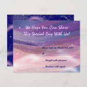 水ゆり池結婚式招待状返信カード 招待状 (正面/裏面)