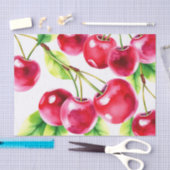 水よくはしゃぐ色さくらんぼ 薄葉紙 (クラフト)