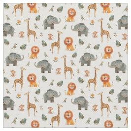 水よくはしゃぐ色サファリ動物v.2ファブリック ファブリック