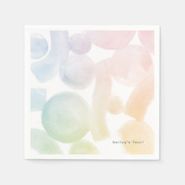 水よくはしゃぐ色パターン スタンダードカクテルナプキン