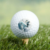 水よくはしゃぐ色ペンギン ゴルフボール (インサイチュ 木)