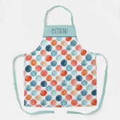 水よくはしゃぐ色水玉模様 – 明るく&モダン エプロン (正面)