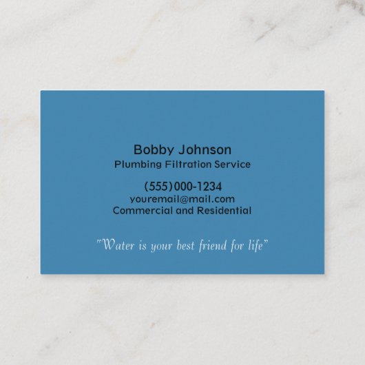 水ろ過事業 名刺 (裏面)