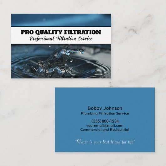 水ろ過事業 名刺 (正面/裏面)