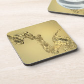 水をはねかけることによって形作られる抽象的な形 コースター (左側)