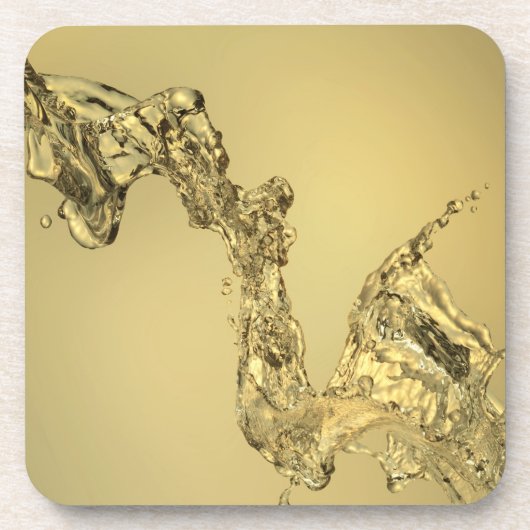 水をはねかけることによって形作られる抽象的な形 コースター (正面)