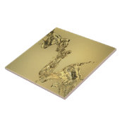 水をはねかけることによって形作られる抽象的な形 タイル (側面)