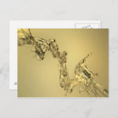 水をはねかけることによって形作られる抽象的な形 ポストカード (正面/裏面)