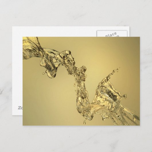 水をはねかけることによって形作られる抽象的な形 ポストカード (正面/裏面)