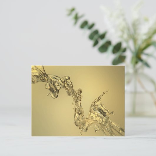 水をはねかけることによって形作られる抽象的な形 ポストカード (スタンド正面)