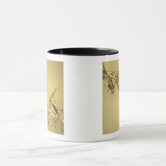 水をはねかけることによって形作られる抽象的な形 マグカップ (中央)