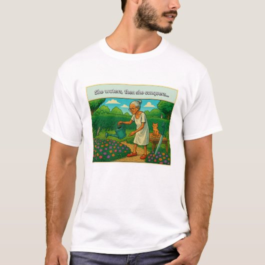 水をやる、そして征服する...Tシャツ Tシャツ (正面)