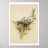 水を上げる際に使われるペルシャの水車 ポスター (正面)