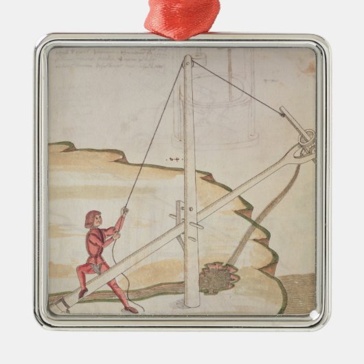 水を供給する方法の図表 メタルオーナメント (正面)