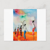 水を取るのに長い道だ ポストカード (正面)