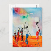 水を取るのに長い道だ ポストカード (正面/裏面)