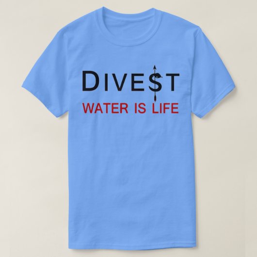 水を奪うのは命だ Tシャツ (デザイン正面)