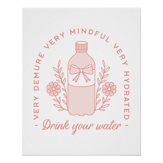 水を思い出すデミ名門私立校風のュピンクの美学 ポスター (正面)