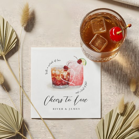 水を愛する応援カクテルドリンク結婚ズ スタンダードカクテルナプキン
