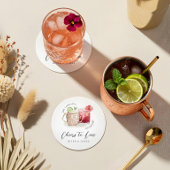 水を愛する応援カクテルドリンク結婚ズ ラウンドペーパーコースター