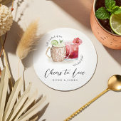 水を愛する応援カクテルドリンク結婚ズ ラウンドペーパーコースター