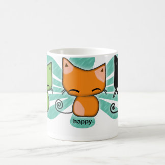 水を持つhappy.happy.mehの猫ちゃんはマグで開花します コーヒーマグカップ