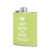 水を救い、テキーラを飲んで下さい フラスク (左)