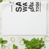 水を救って下さい キッチンタオル (折り畳み)