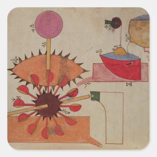 水を汲み込むシステムの図 スクエアシール (正面)