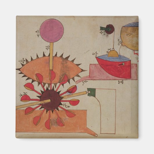 水を汲み込むシステムの図 マグネット (正面)