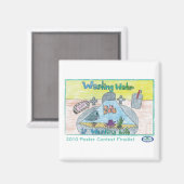 水を浪費すると命が無駄になる マグネット (正面/裏面)