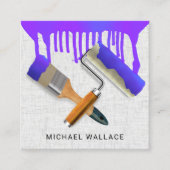 水を滴ら絵を描せる作品のプロフェッショナル画家 スクエア名刺 (正面)