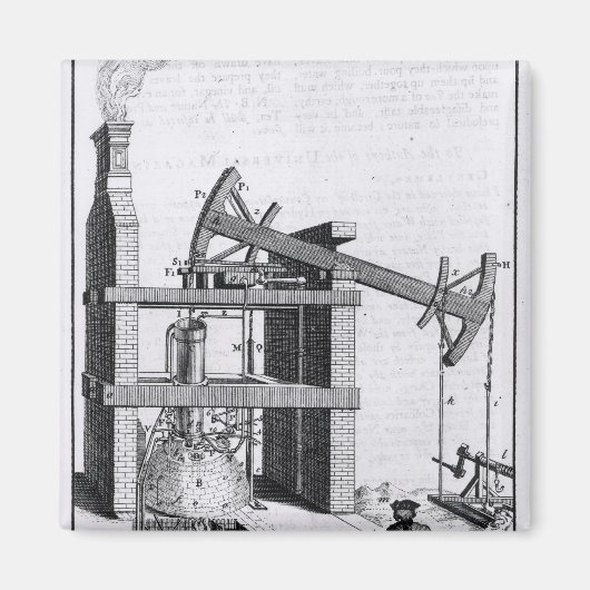 水を焚く機関 マグネット (正面)