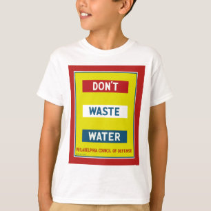 水を無駄にしない Tシャツ